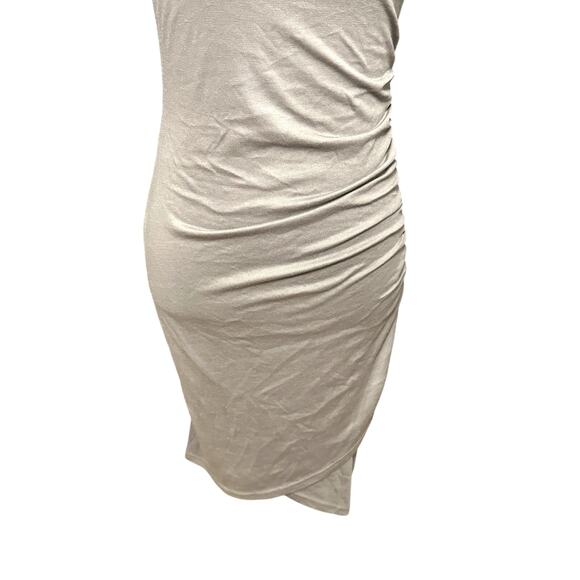 Treasure & Bond Bodycon Midi Dress Draped Knit Fabric Brown Heathered Small NWOT - Picture 3 of 8